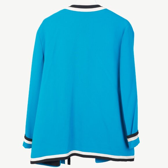 Gucci PF/18 Blue Belted Trimmed Stretch Viscose Oversized Jacket - Picture 3 of 10